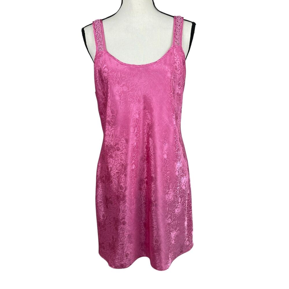 California Miss‎ Women’s Nightgown Medium Pink Floral Sleeveless Sleepwear VTG